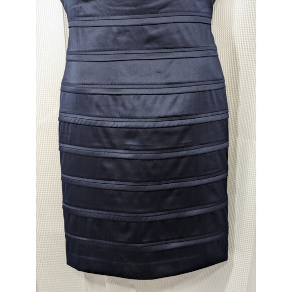 NWOT! AMERICAN LIVING, JCP! BLUE SATIN, GRADUATED "LAYERS" FORMAL DRESS! SZ 16 - Picture 4 of 8